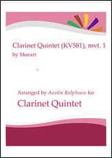 Mozart Clarinet Quintet KV581 (1st movement) - clarinet quintet cover